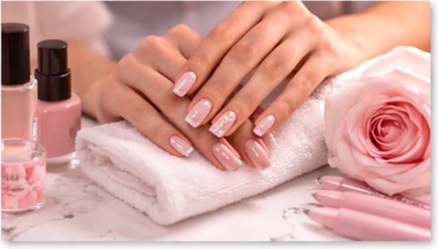 Cliente feliz después de un servicio de belleza
