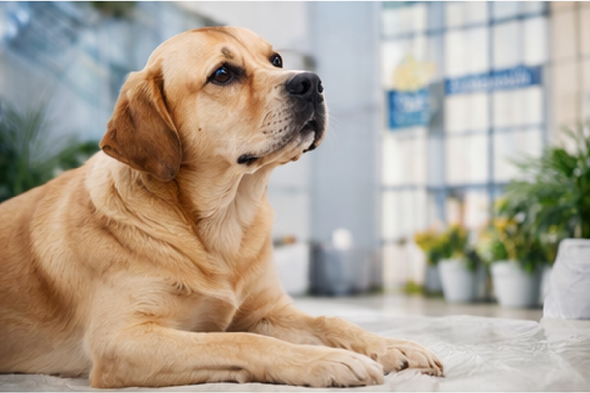 Recepción y área principal de la clínica veterinaria